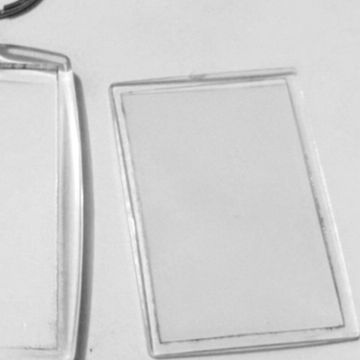 50Pcs Photo Insert Keychain Acrylic Blank Transparent Photo Picture Frame Keyring