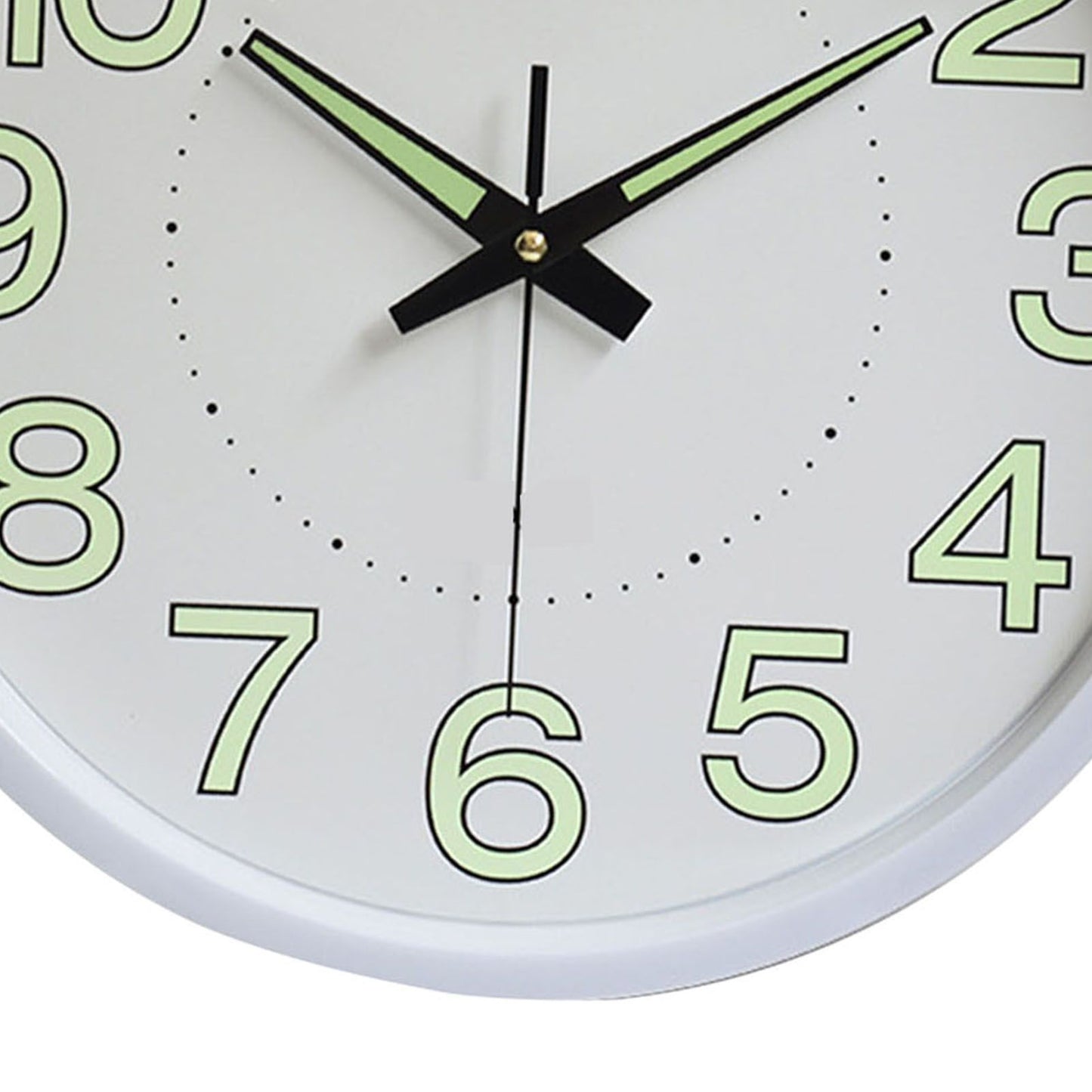 12 Inch Luminous Wall Clock Minimalist Round Quartz Clock for Bedroom Living Room Decoration White