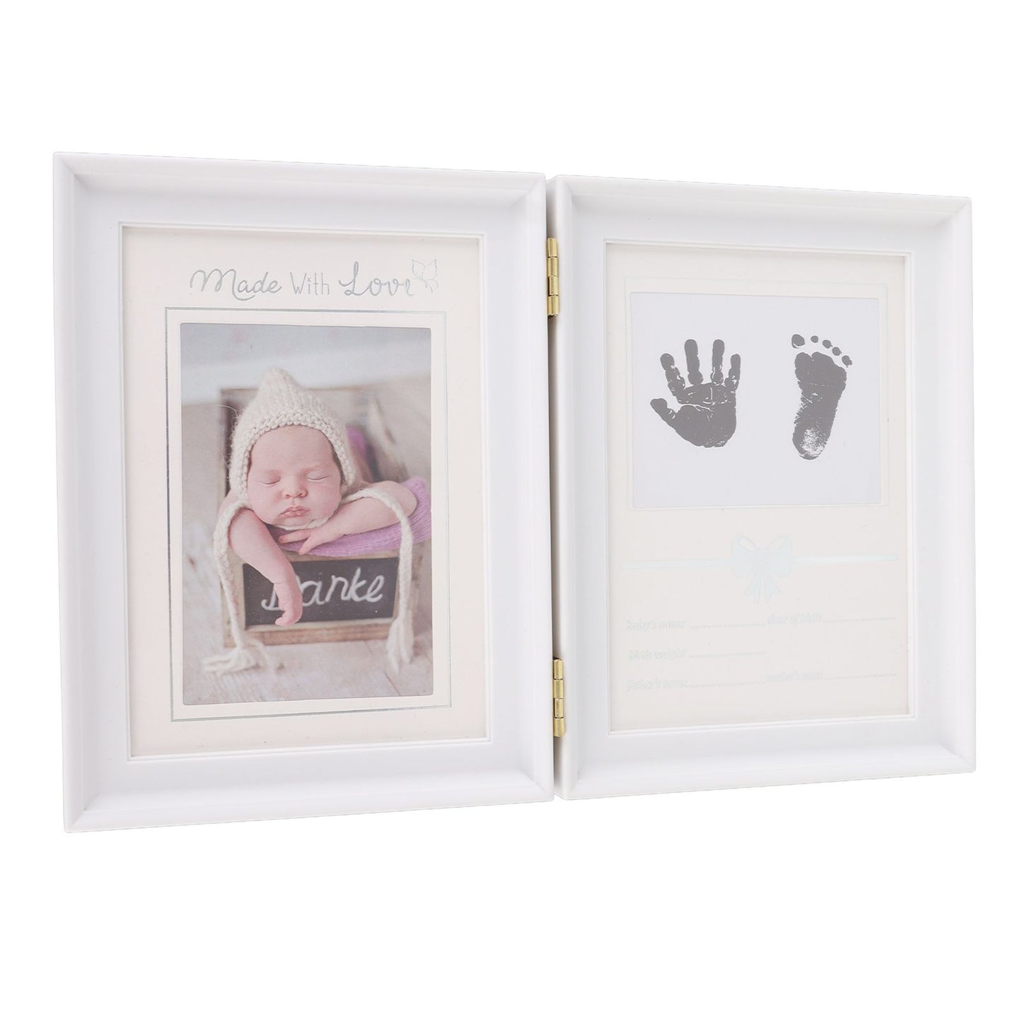 Baby Handprint Footprint Kit Plastic Density Board Attractive Decorative 31.5x20.7x1.7cm Expanded Baby Print Frames Newborn