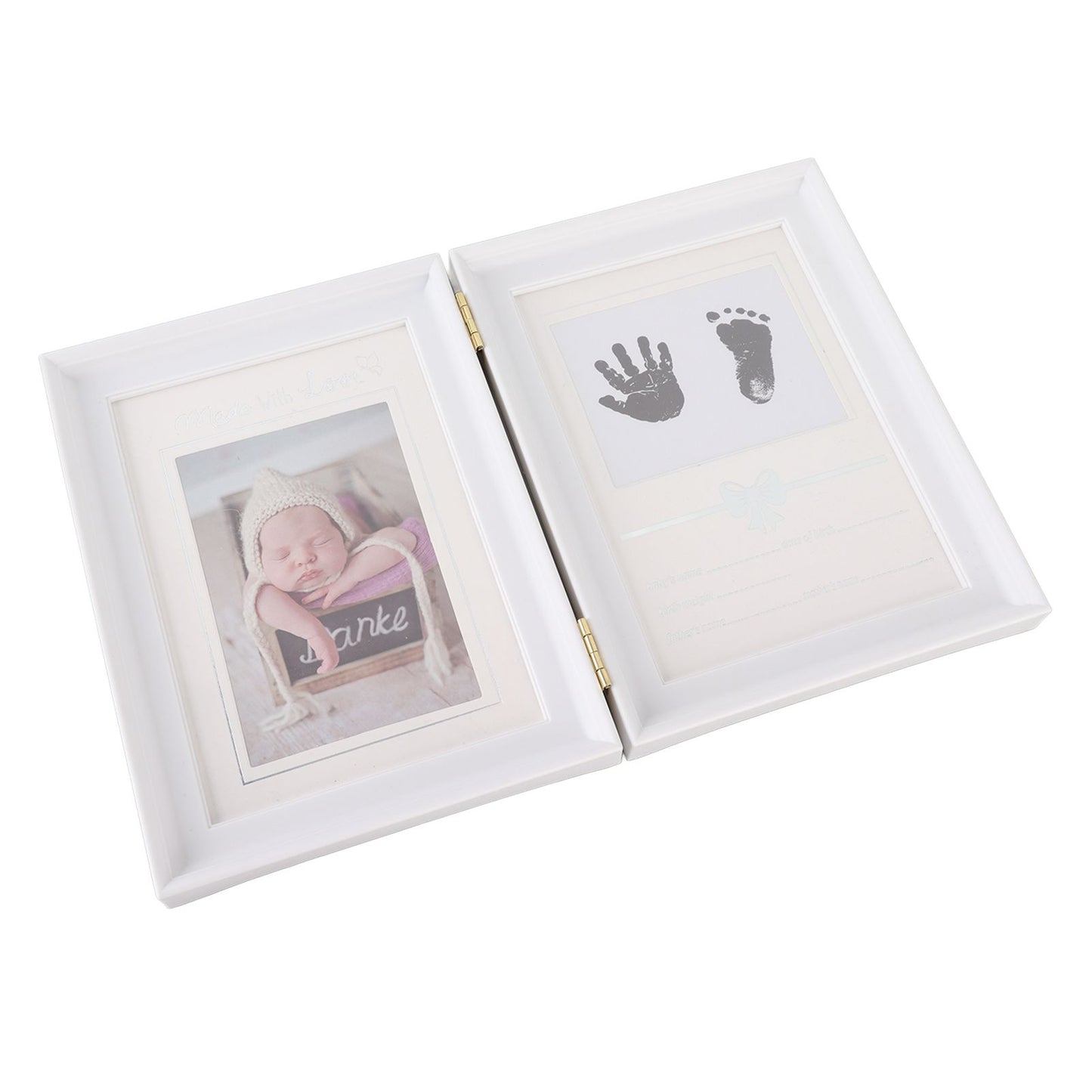Baby Handprint Footprint Kit Plastic Density Board Attractive Decorative 31.5x20.7x1.7cm Expanded Baby Print Frames Newborn