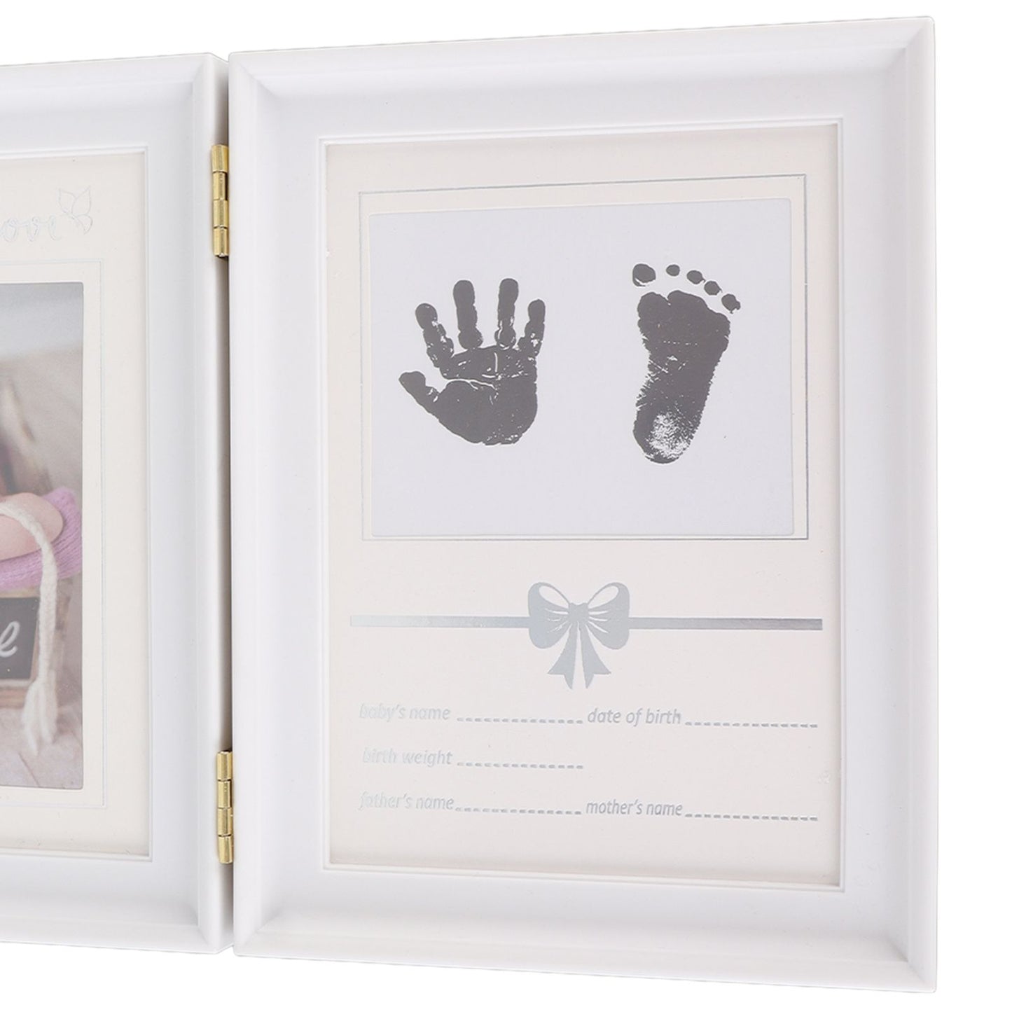 Baby Handprint Footprint Kit Plastic Density Board Attractive Decorative 31.5x20.7x1.7cm Expanded Baby Print Frames Newborn