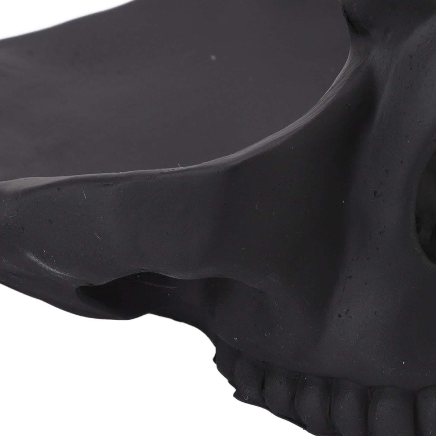 Skull Glasses Stand Lifelike Scratch Resistant Practical Statue Eyeglasses Holder with Storage Tray for Home Black