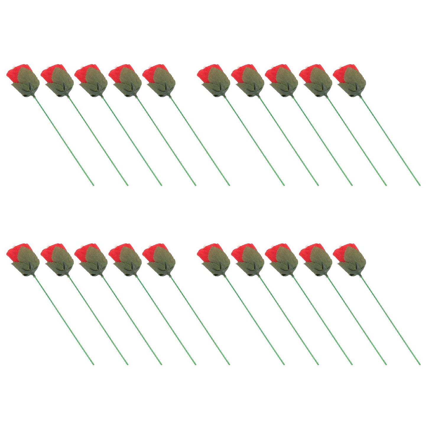 20 Pcs Flame Appearing Rose Exquisite Flower Rose Tricks Toys Professional Magician Props for Parties Performances