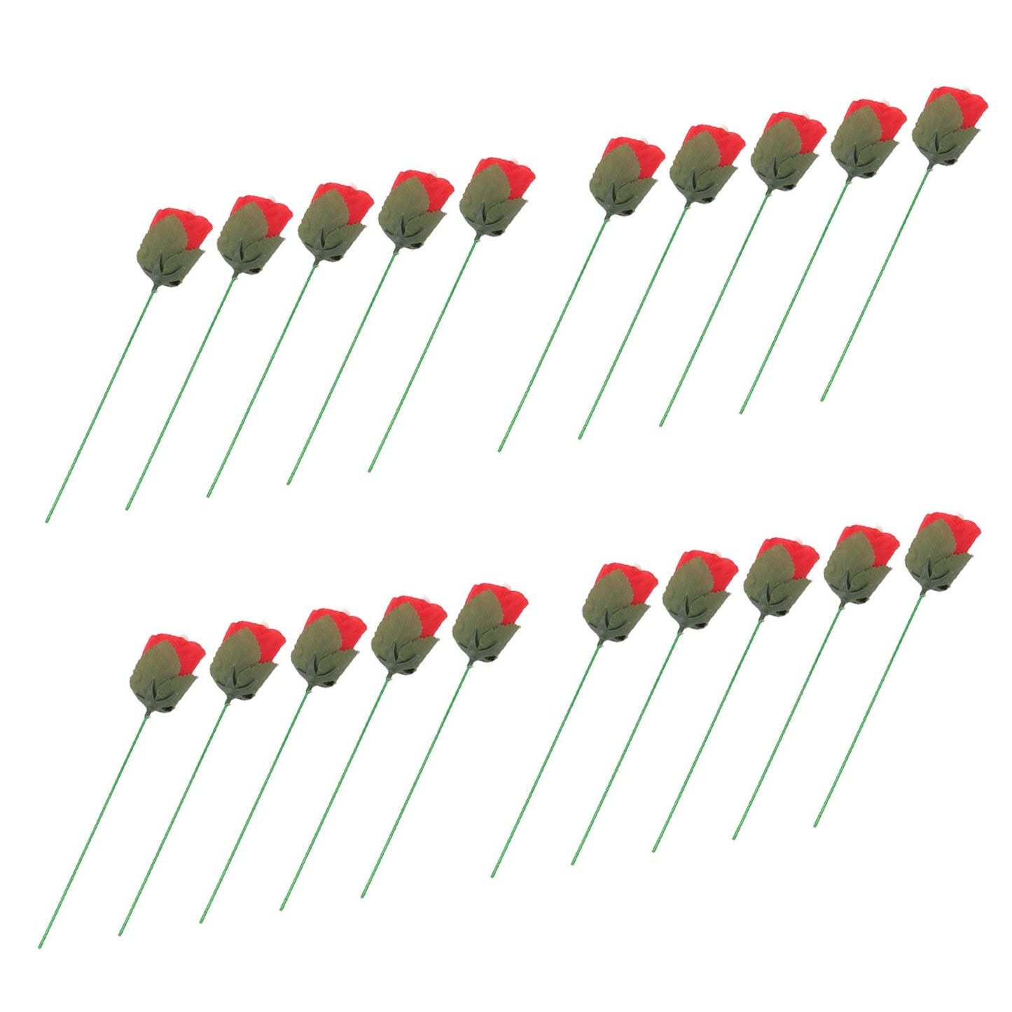 20 Pcs Flame Appearing Rose Exquisite Flower Rose Tricks Toys Professional Magician Props for Parties Performances