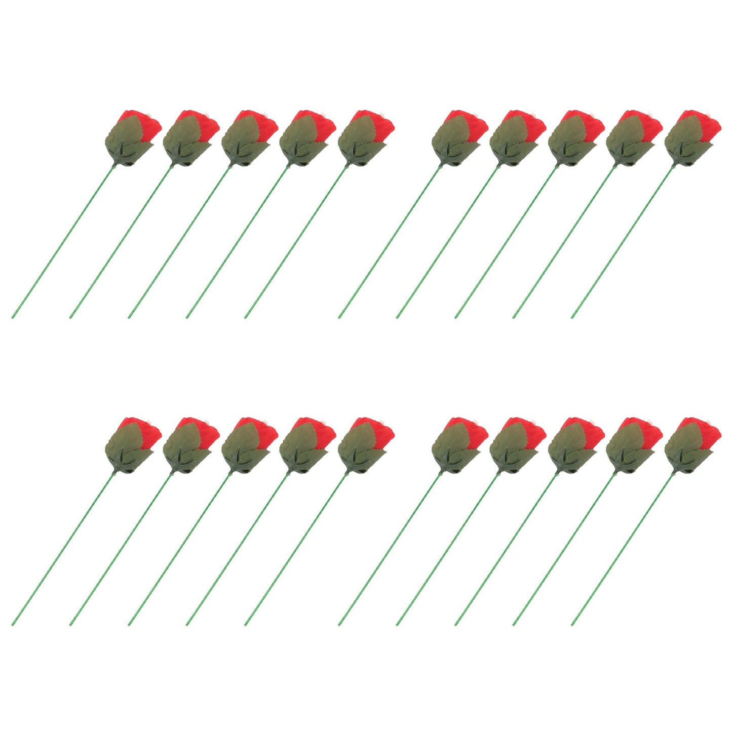 20 Pcs Flame Appearing Rose Exquisite Flower Rose Tricks Toys Professional Magician Props for Parties Performances