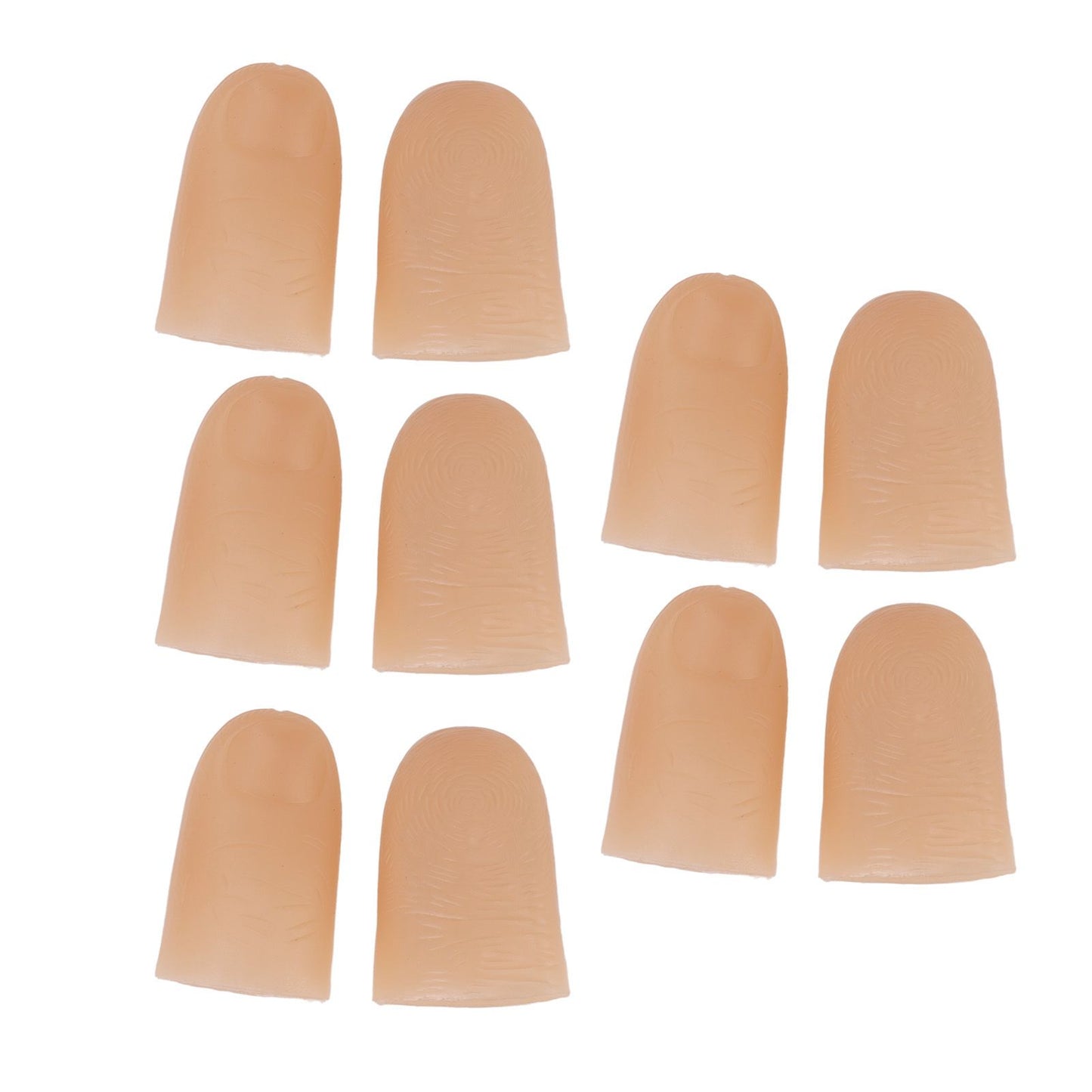 5 Pairs Finger Light Up Thumb PVC 3V 40mAh Battery Powered 4.5cm LED Fake Finger Lights for Performance Prop