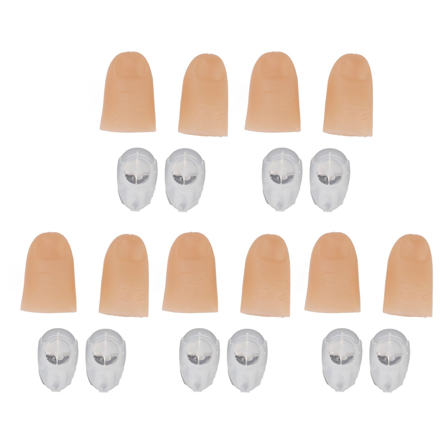 5 Pairs Finger Light Up Thumb PVC 3V 40mAh Battery Powered 4.5cm LED Fake Finger Lights for Performance Prop Blue