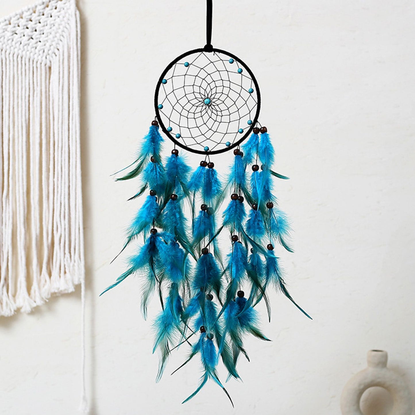 Wall Hanging Dream Catcher with Light Feather Wind Chime Decorative Lamp Home Furnishing Decoration