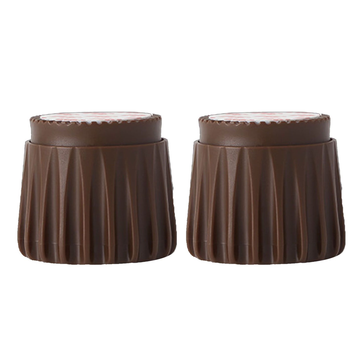 2Pcs Wall Bed Stopper Anti Collision ABS Punch Free Rotatable Mute Bed Anti Shake Tool for Home Brown Small