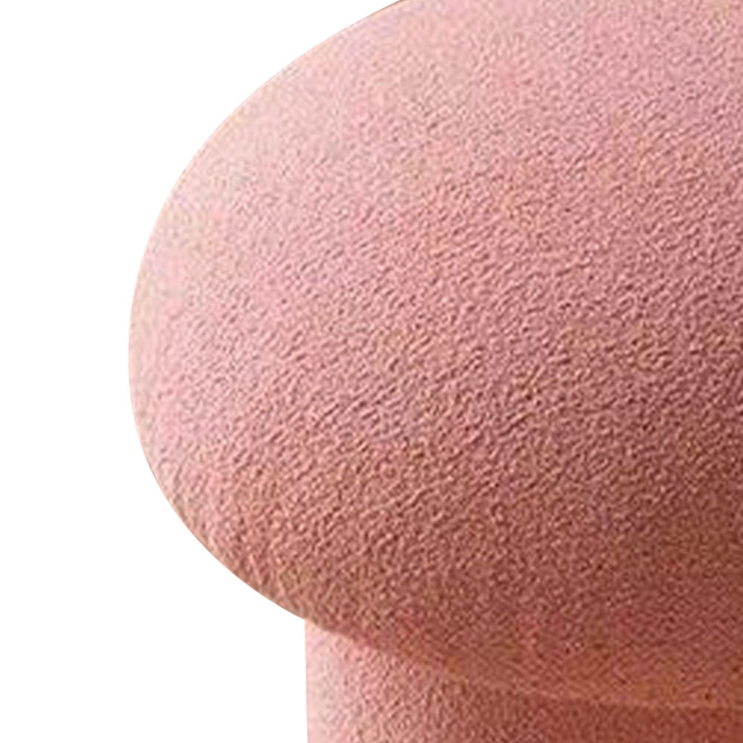 Sofa Bench Simple Modern Elastic Comfortable Soft Round Pine Wooden Foot Stool for Home Decoration Pink