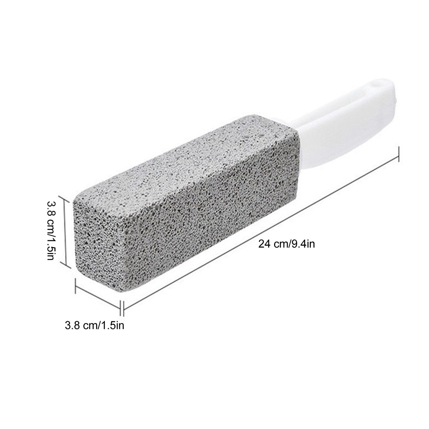 2pcs Pumice Stone Toilet Bowl Cleaner Efficient Toilet Bowl Cleaner Brush with Curved PP Handlee for Tiles BBQ Grills