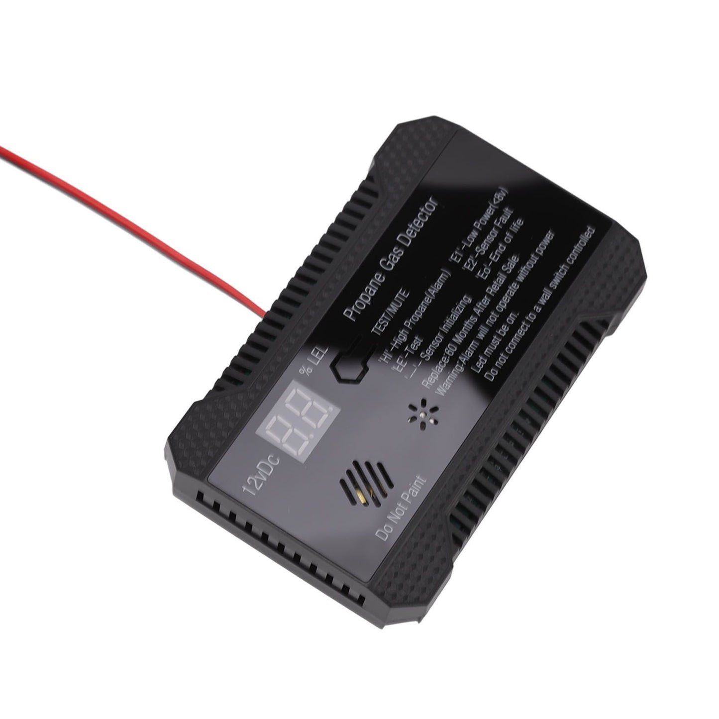 RV Propane Gas Detector 85dB Loudly Sound Alarms RV Propane Alarm with UL Certified Sensor Black
