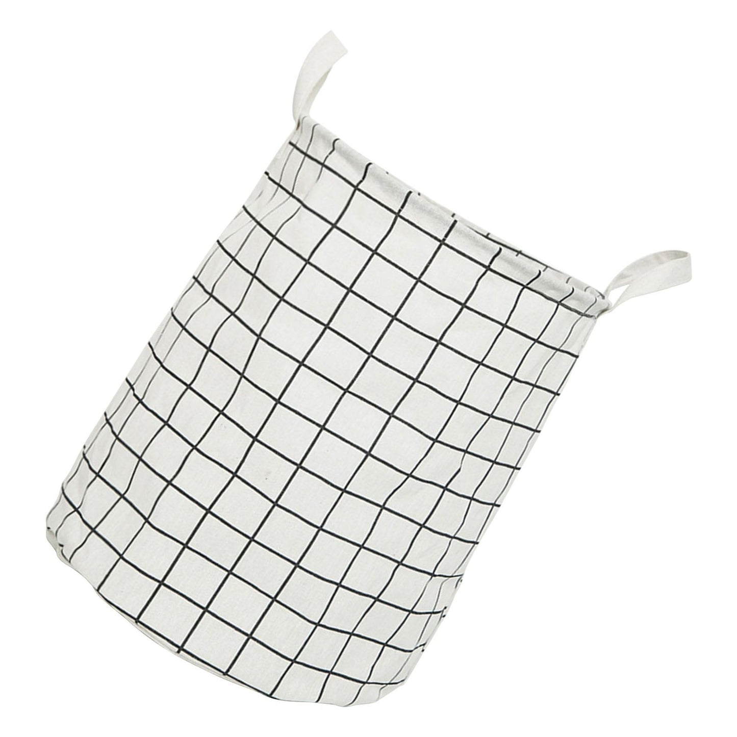 Foldable Dirty Clothes Basket Household Cotton Linen Dirty Laundry Basket Storage Basket Laundry Organizer White Squares