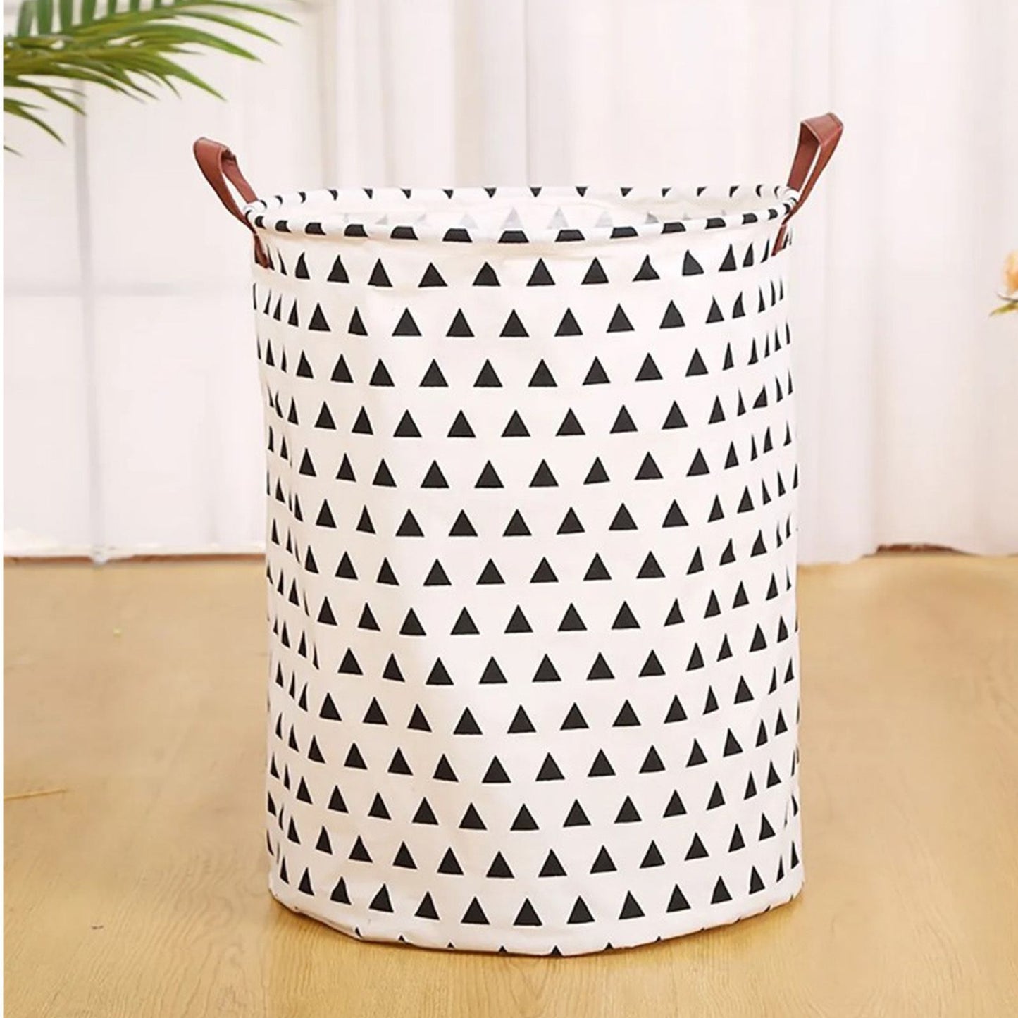 Laundry Basket Cotton Linen 40x40x50cm Dirty Clothes Hamper Storage Basket Waterproof Lining Bin