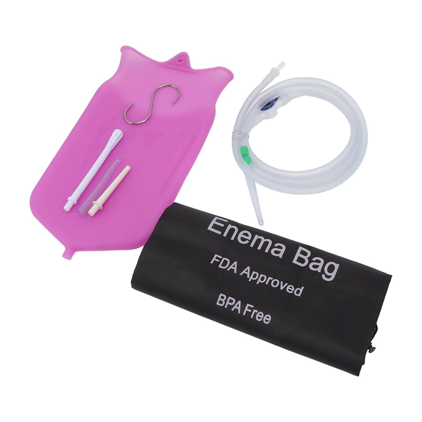 Enema Bag Kit Professional Reusable Silicone BPA Free 2L Coffee Enema Bag Kit for Health Care