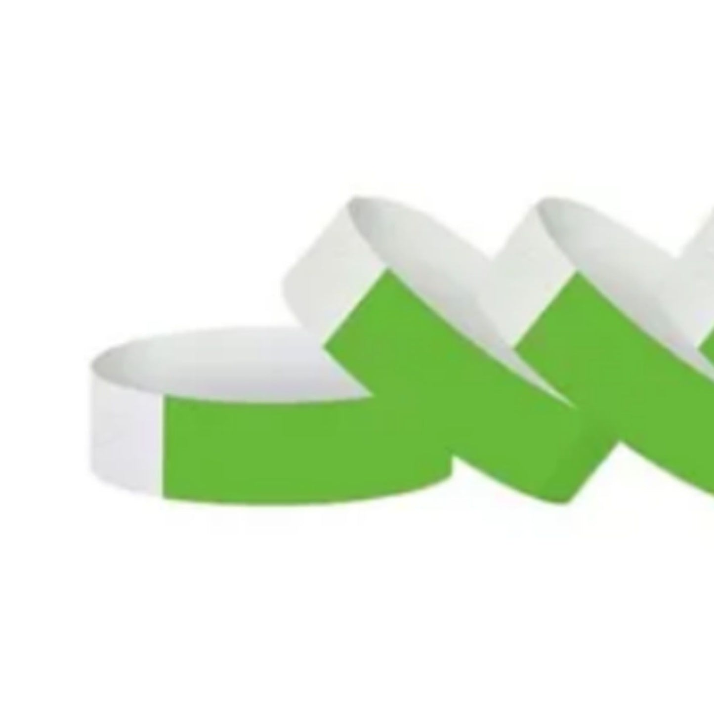 300pcs Synthetic Paper Wristbands Disposable Waterproof Paper Wrist Strap Event Wrist Bands for Amusement Park Green