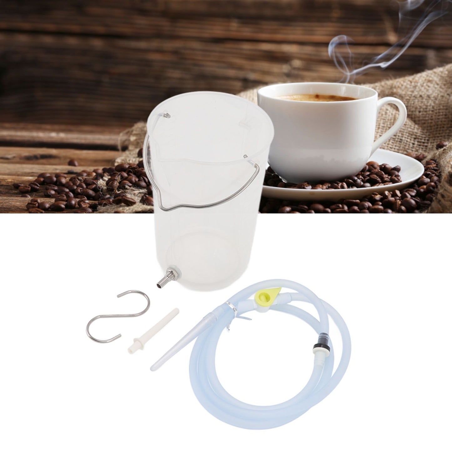 Coffee Enema Bucket 2L Plastic Portable Household Adjustable Flow Enema Set for Constipation Relief