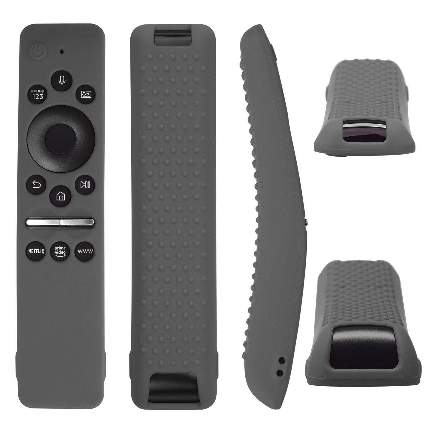 Silicone Protective Cover Case for Samsung Smart TV Remote Control BN59 01259E 1259B 1312A 1312B Gray