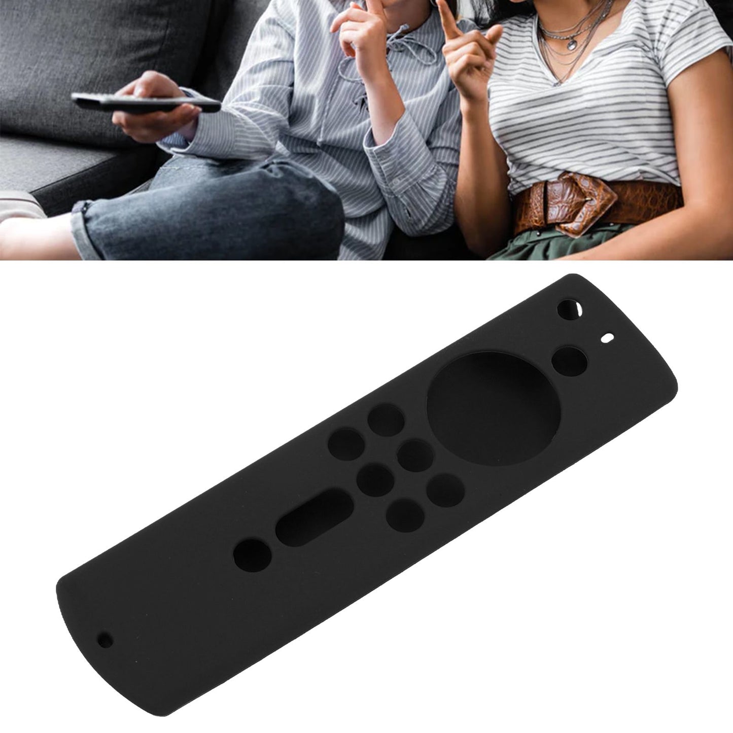 Silicone Protective Case for Fire TV Stick 4K 2018 Remote Control Shockproof Anti Slip Protective Cover Black