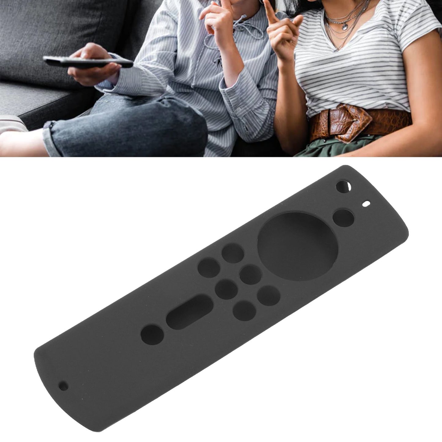 Silicone Protective Case for Fire TV Stick 4K 2018 Remote Control Shockproof Anti Slip Protective Cover Grey