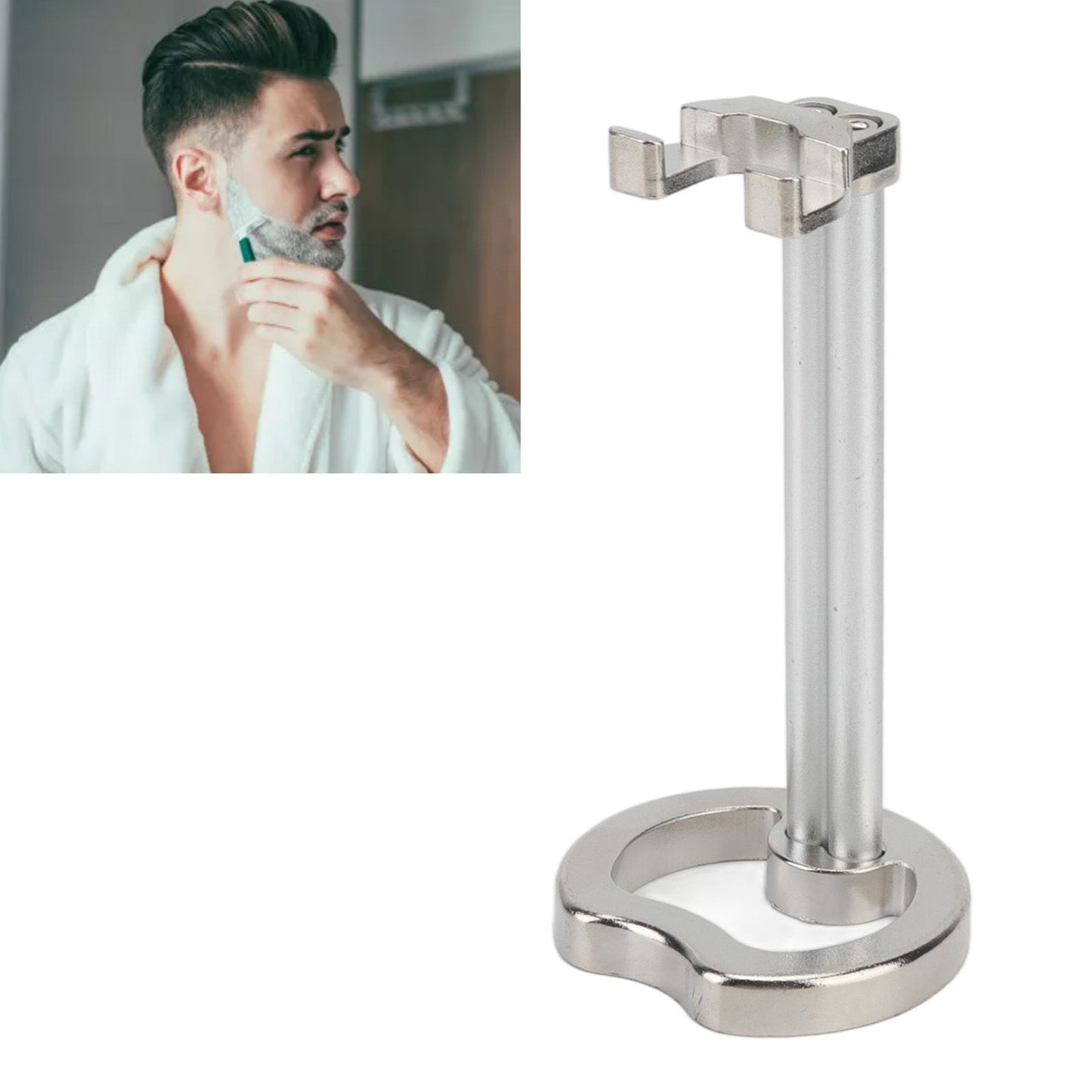 Metal Manual Shaving Razor Stand Men Male Razor Holder Grooming Tool Barber Accessories