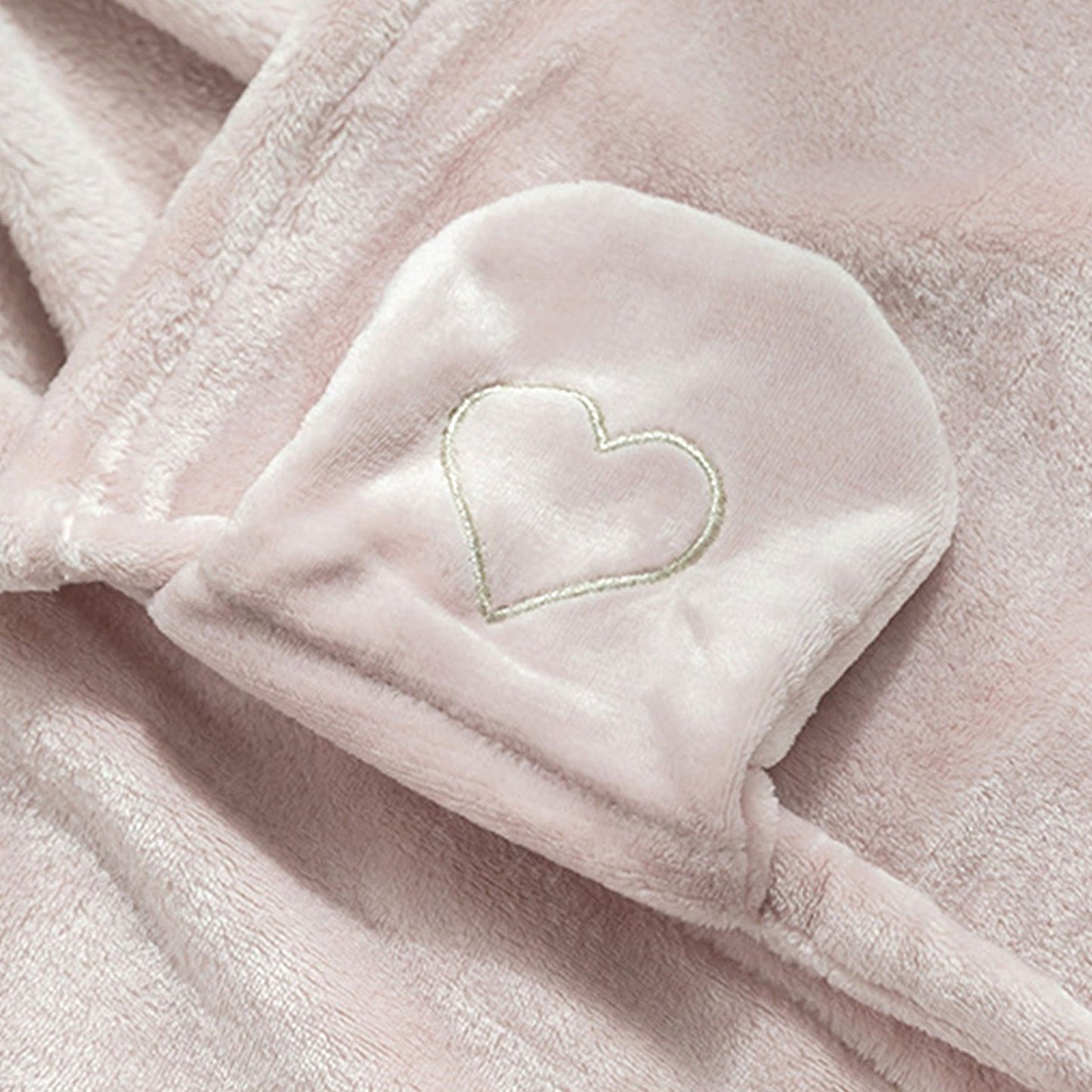 Hooded Blanket Wearable Polyester Plush Rabbit Ear Hooded Blanket Throw Soft Warm Blanket for Home Pink Large