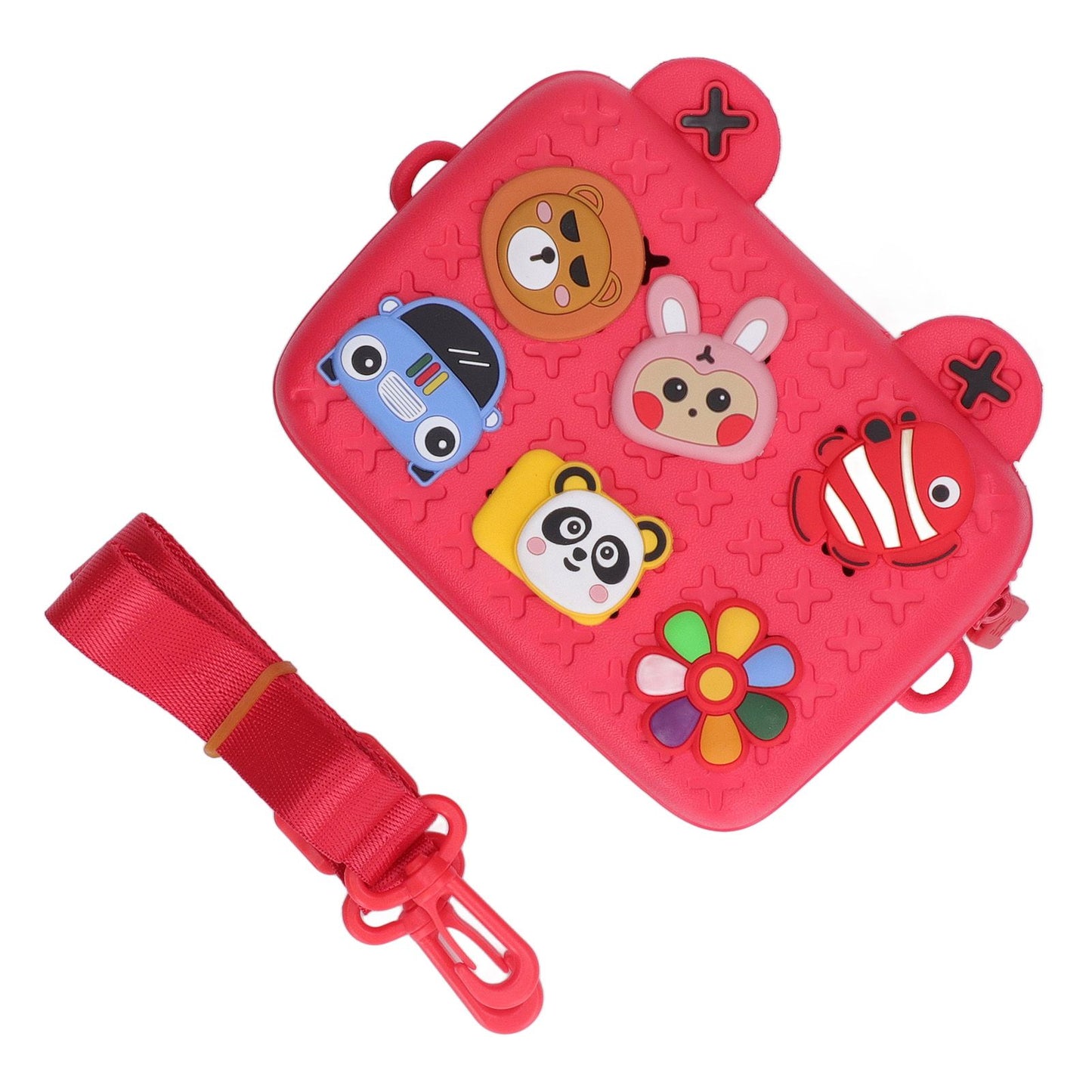 Cartoon Camera Shoulder Bags Children's Camera Protector Bag for Kids Birthday Gift Red