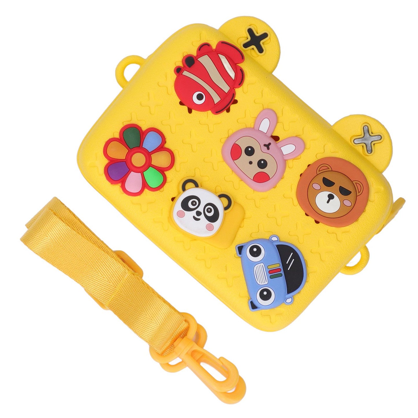 Cartoon Camera Shoulder Bags Children's Camera Protector Bag for Kids Birthday Gift Yellow