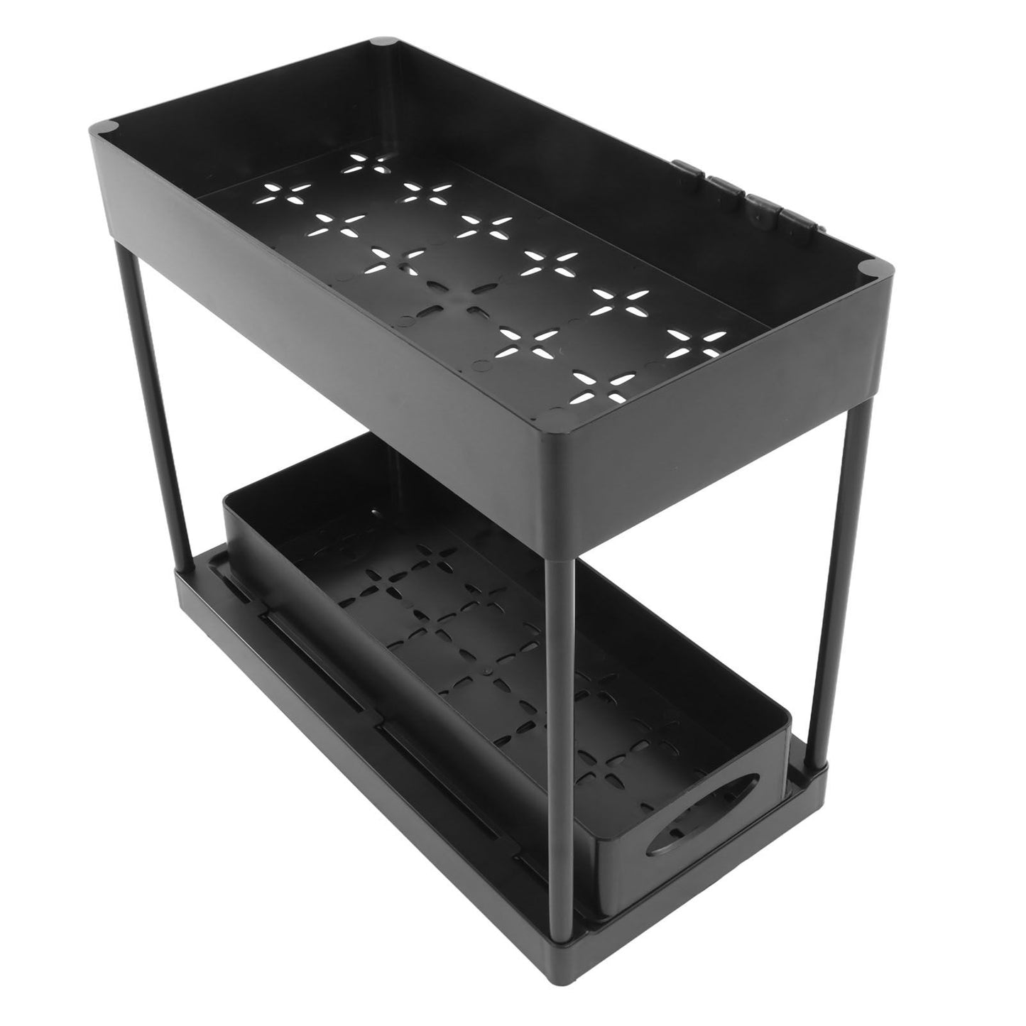 Under Sink Organizers Large Capacity Slide Out Storage Baskets for Bathrooms Kitchens Closets Laundry Rooms Offices Black