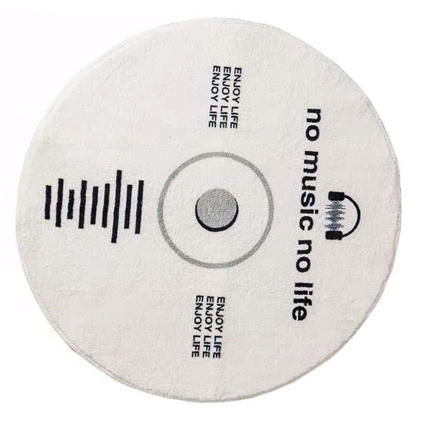 Water Absorbent Mat Retro CD Disk Design Anti Slip Thick Soft Imitation Cashmere Home Bathroom Mat Type 2 100x100cm