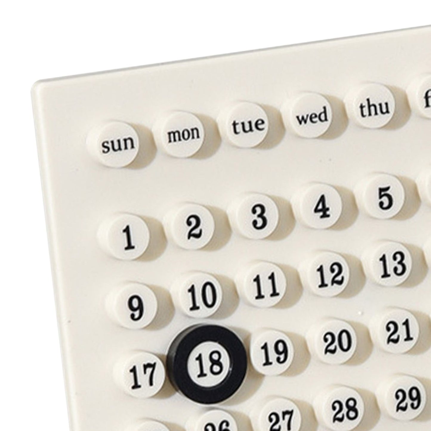 Wooden Kids Calendar DIY Hand Operated Develop Planning Skills Perpetual Calendar for Home White