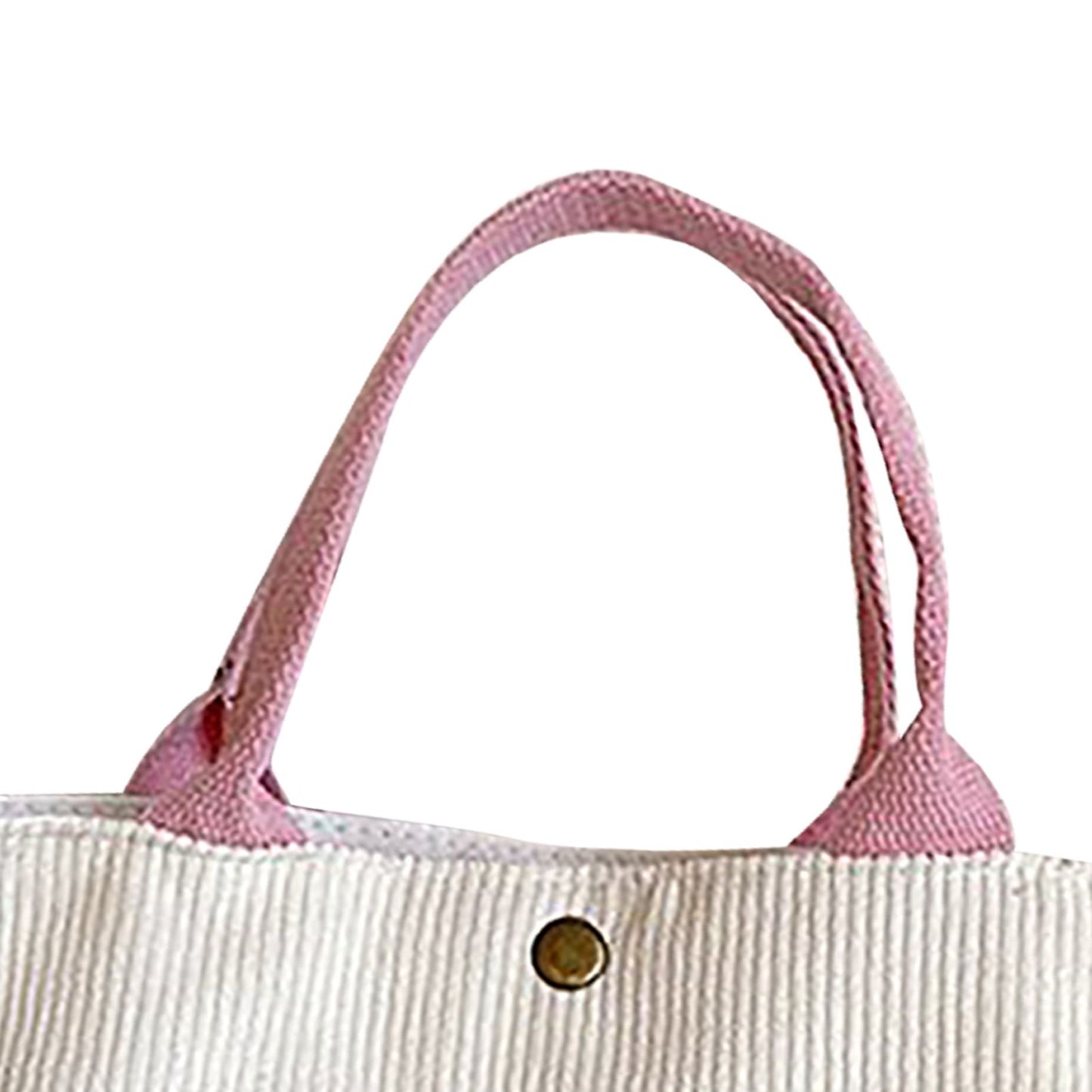 Cute Handbag Snap Button Closure Thickened Cute Pattern Fashionable Small Tote Bag for Shopping Commuting Strawberry