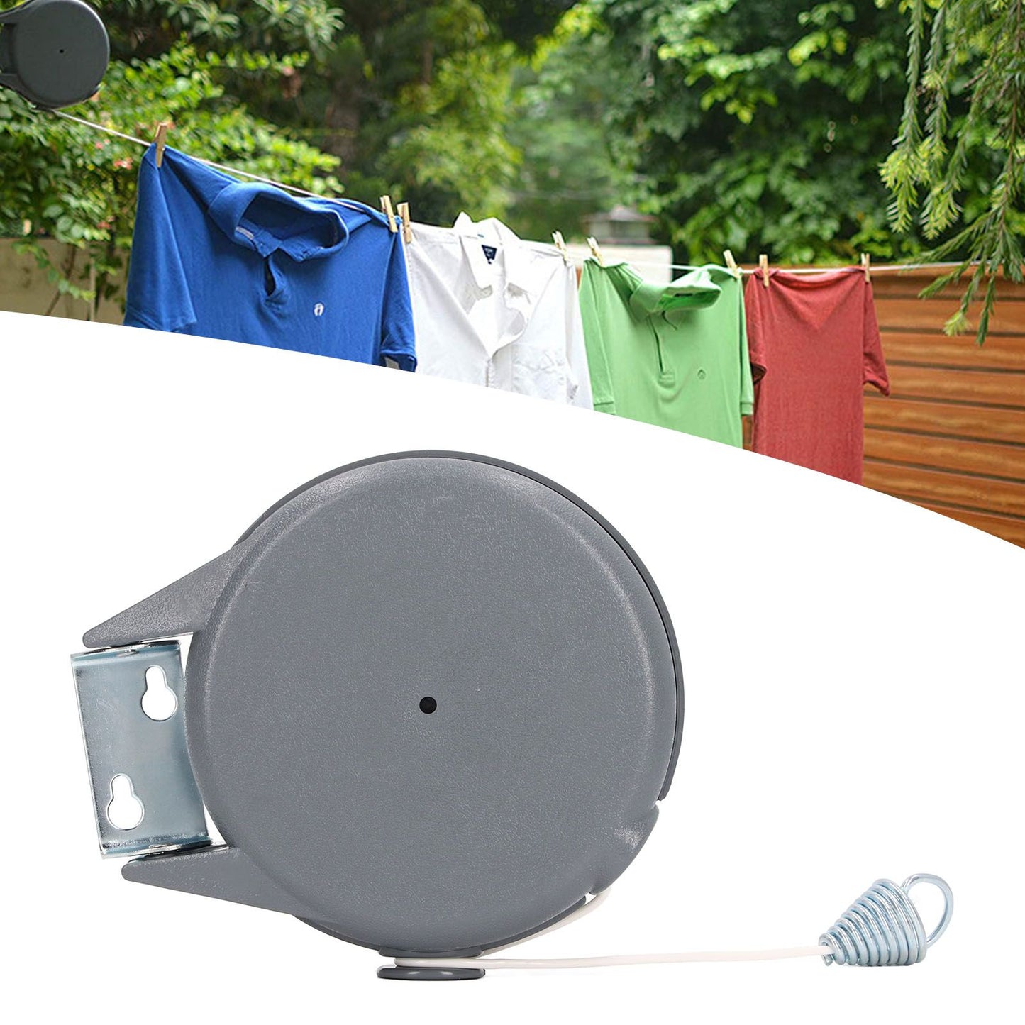 Retractable Clothesline Sturdy Durable Lightweight Clothes Drying Line for Home Indoor Outdoor