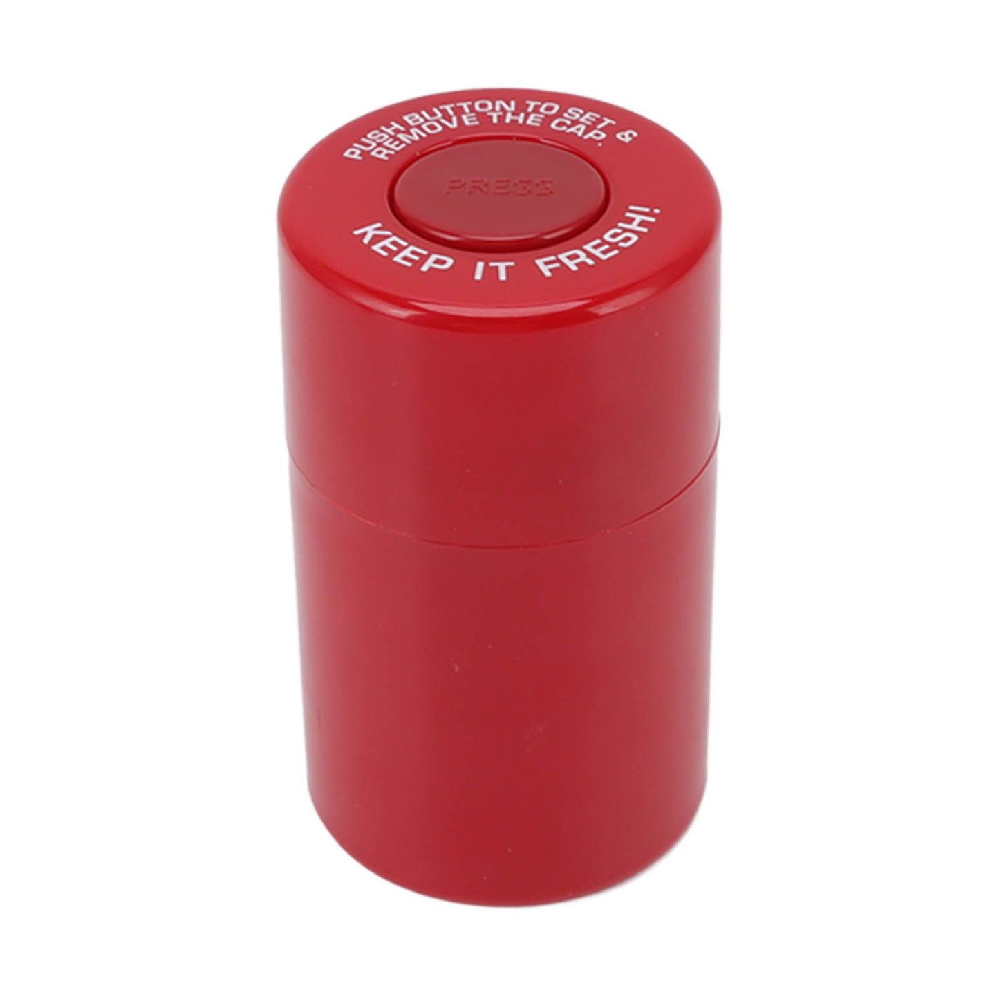 Round Plastic Airtight Stash Jar Smell Proof Tobacco Herb Storage Case Sealed Tank Container for Outdoor Travel Red