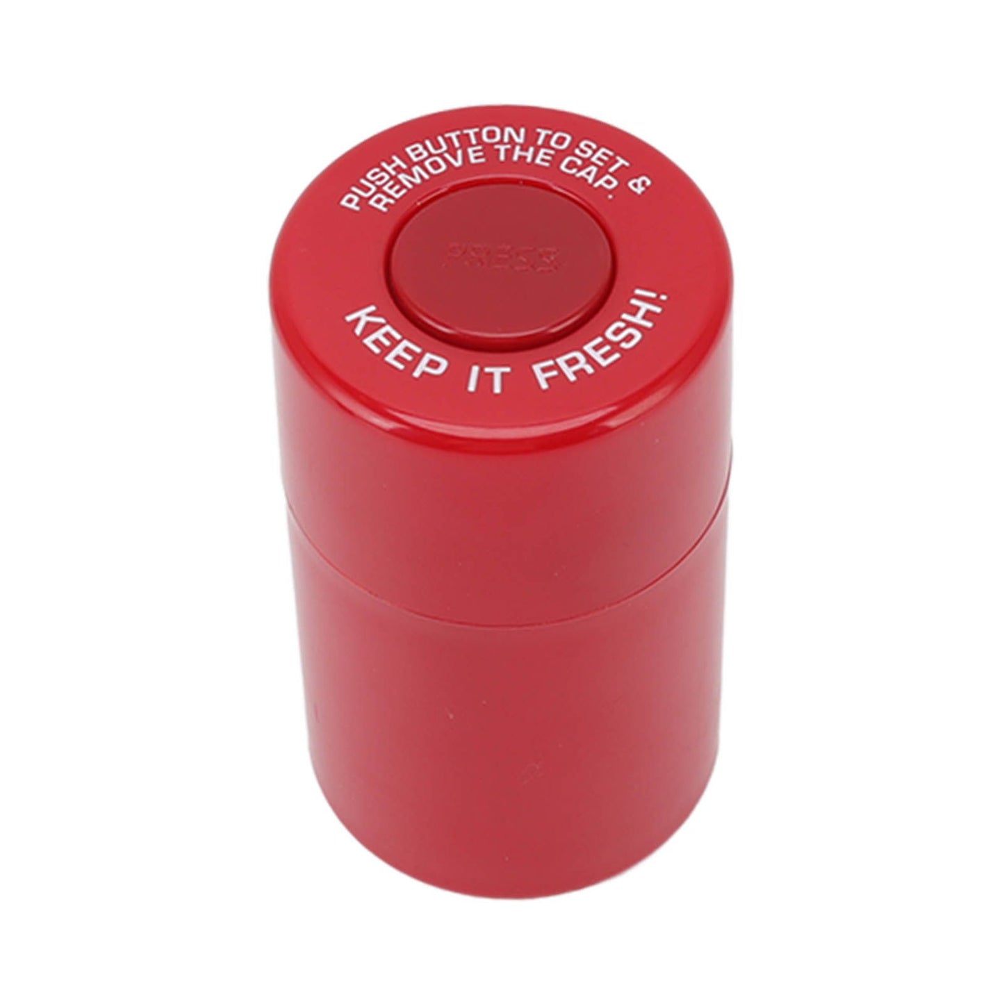 Round Plastic Airtight Stash Jar Smell Proof Tobacco Herb Storage Case Sealed Tank Container for Outdoor Travel Red