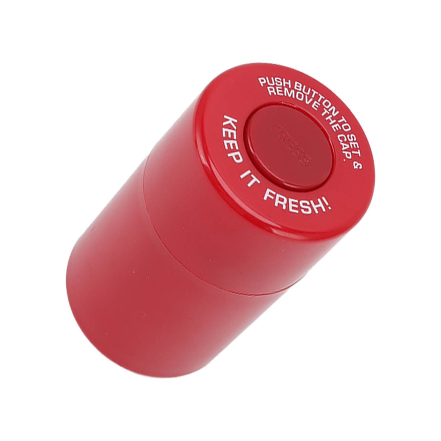 Round Plastic Airtight Stash Jar Smell Proof Tobacco Herb Storage Case Sealed Tank Container for Outdoor Travel Red