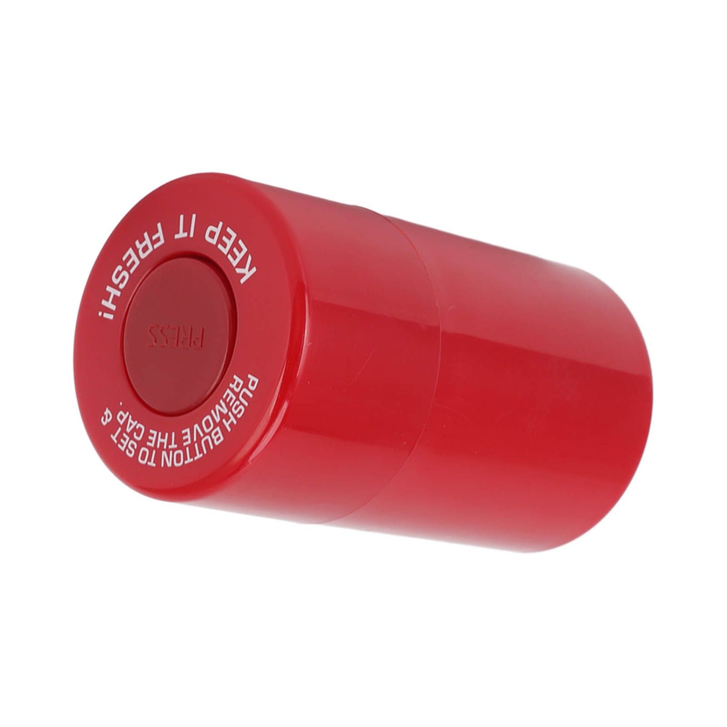 Round Plastic Airtight Stash Jar Smell Proof Tobacco Herb Storage Case Sealed Tank Container for Outdoor Travel Red