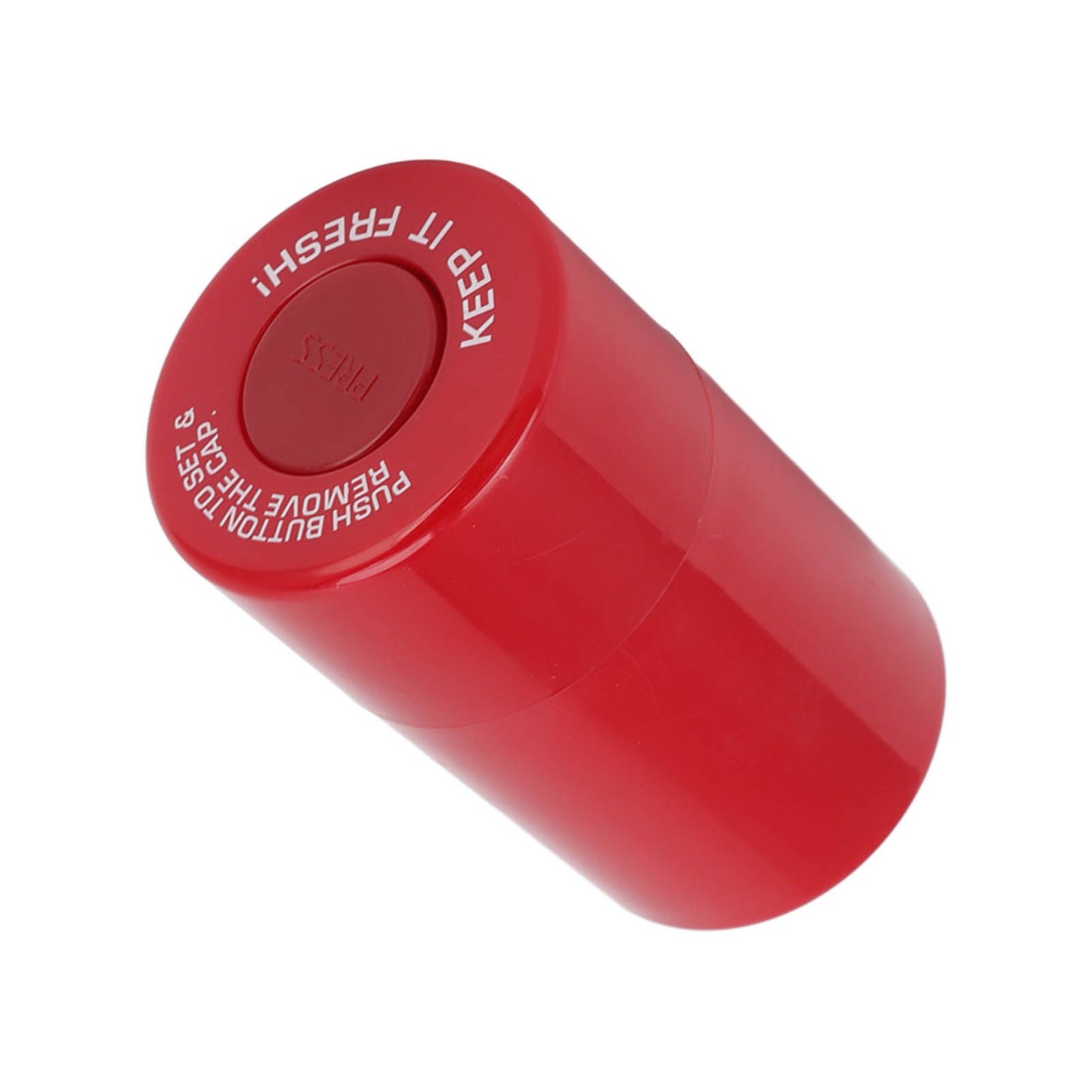 Round Plastic Airtight Stash Jar Smell Proof Tobacco Herb Storage Case Sealed Tank Container for Outdoor Travel Red