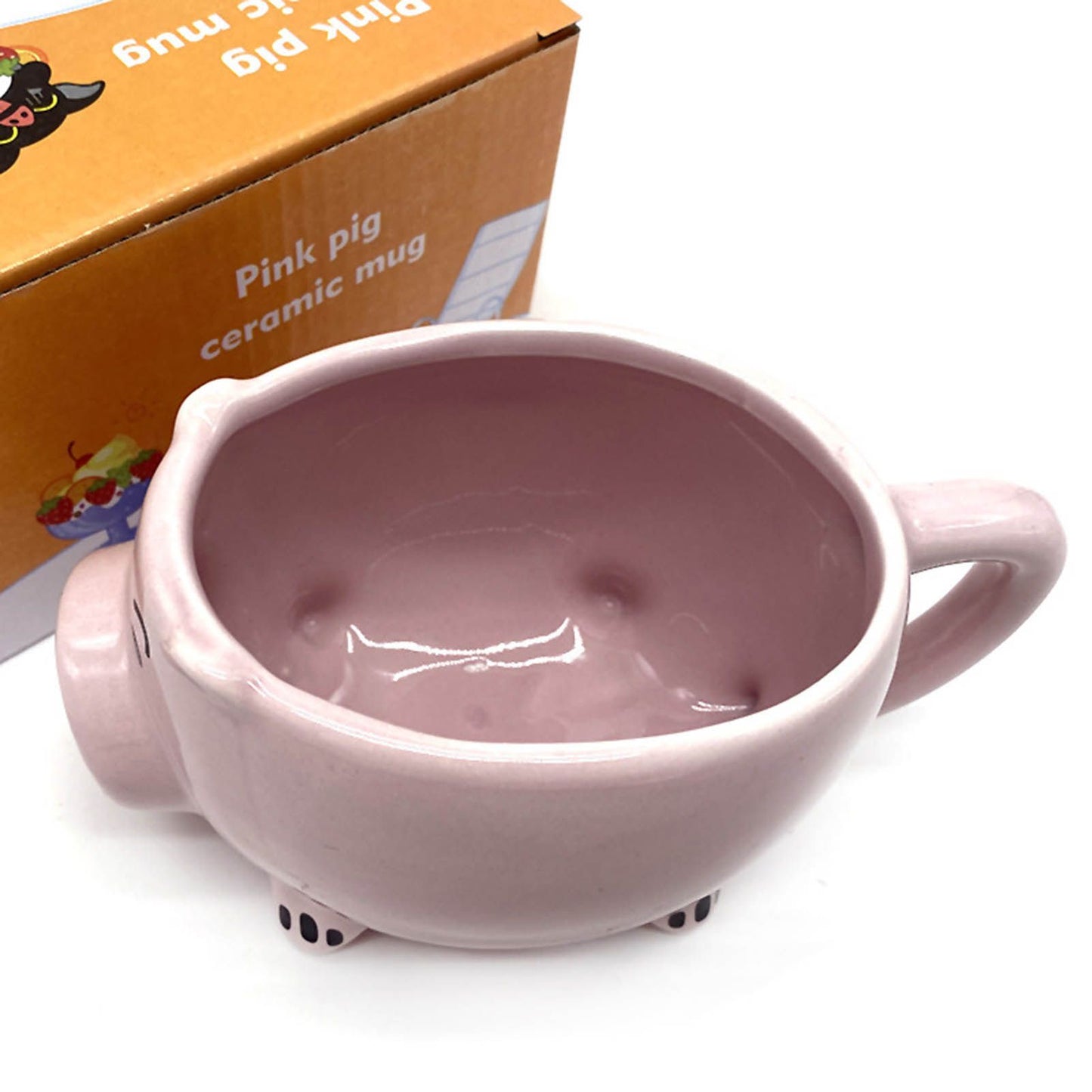 3D Pig Coffee Mug Novelty Pink Cute Pig Ceramic Coffee Tea Mug Funny Porcelain Water Cup for Home Indoor