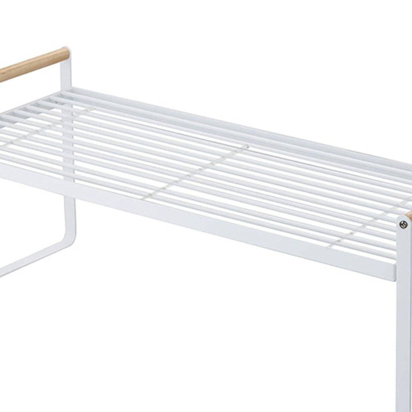 Cabinet Storage Shelf Rack Layered Storage Easy to Install Multifunction Counter Organizer Shelf for Seasoner Bowl Large White
