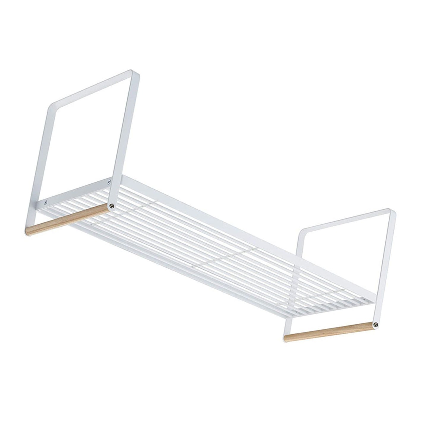 Cabinet Storage Shelf Rack Layered Storage Easy to Install Multifunction Counter Organizer Shelf for Seasoner Bowl Small White