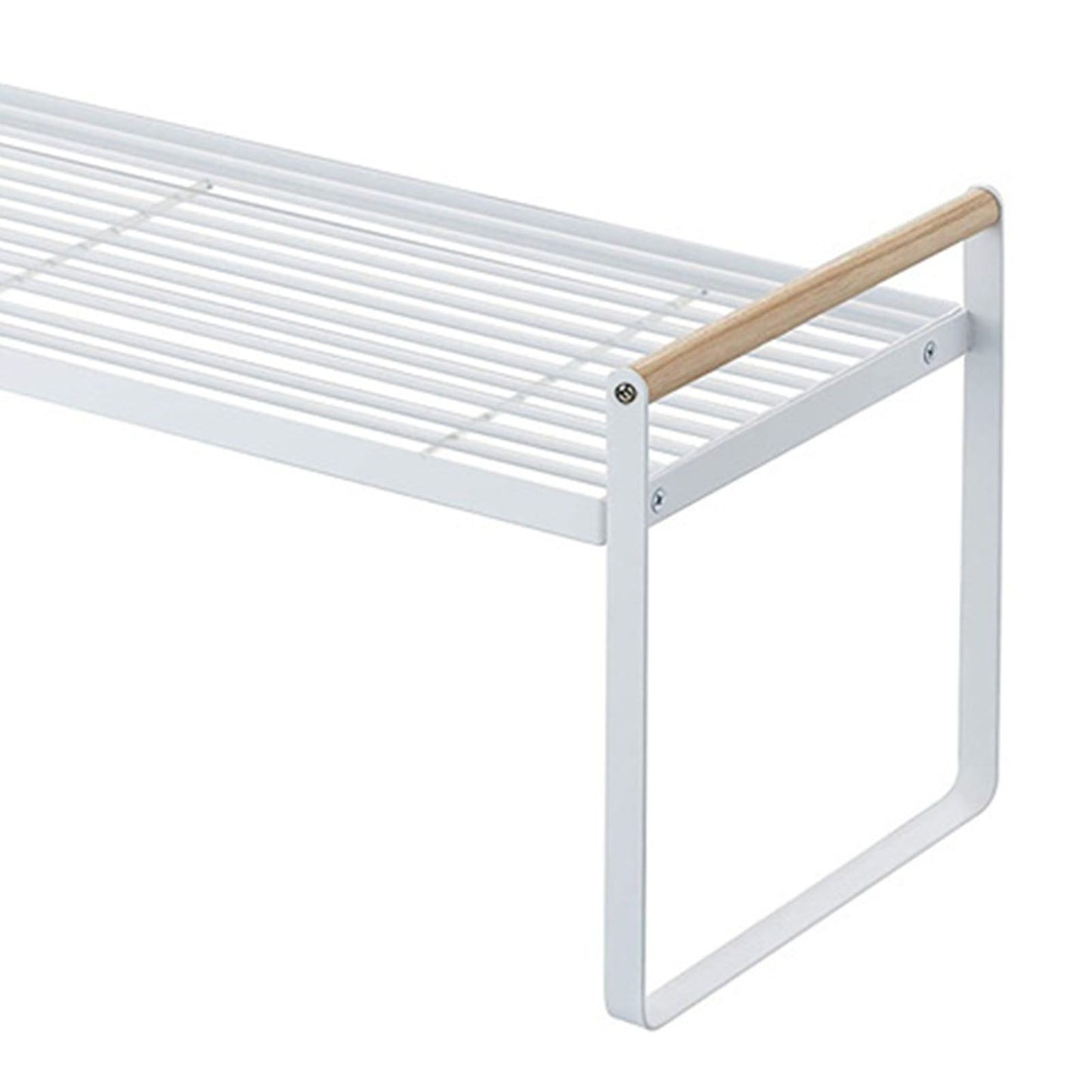 Cabinet Storage Shelf Rack Layered Storage Easy to Install Multifunction Counter Organizer Shelf for Seasoner Bowl Small White