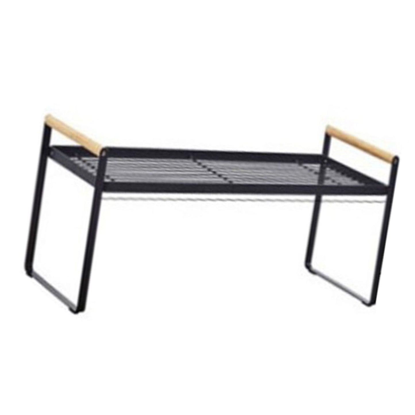 Cabinet Storage Shelf Rack Layered Storage Easy to Install Multifunction Counter Organizer Shelf for Seasoner Bowl Small Black
