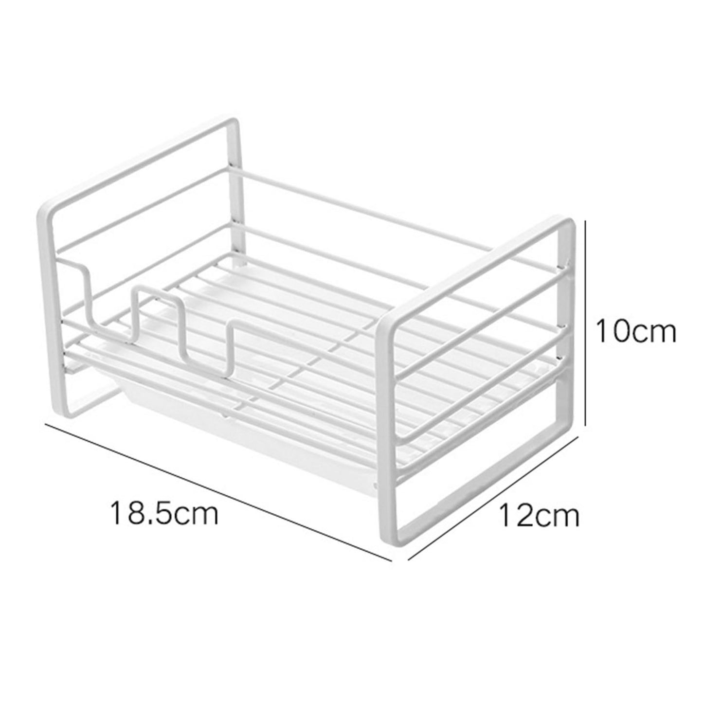 Sponge Storage Rack Matte White Compact Rust Prevention Sponge Drainer Rack Kitchen Drying Rack for Shower Room