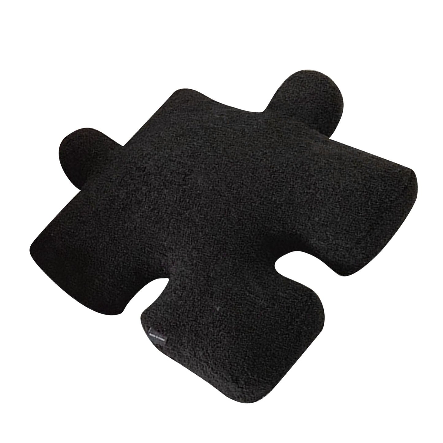 Plush Throw Pillow Ultra Soft Cushion Puzzle Special Shaped for Sofa Bed Window Home Decor Black