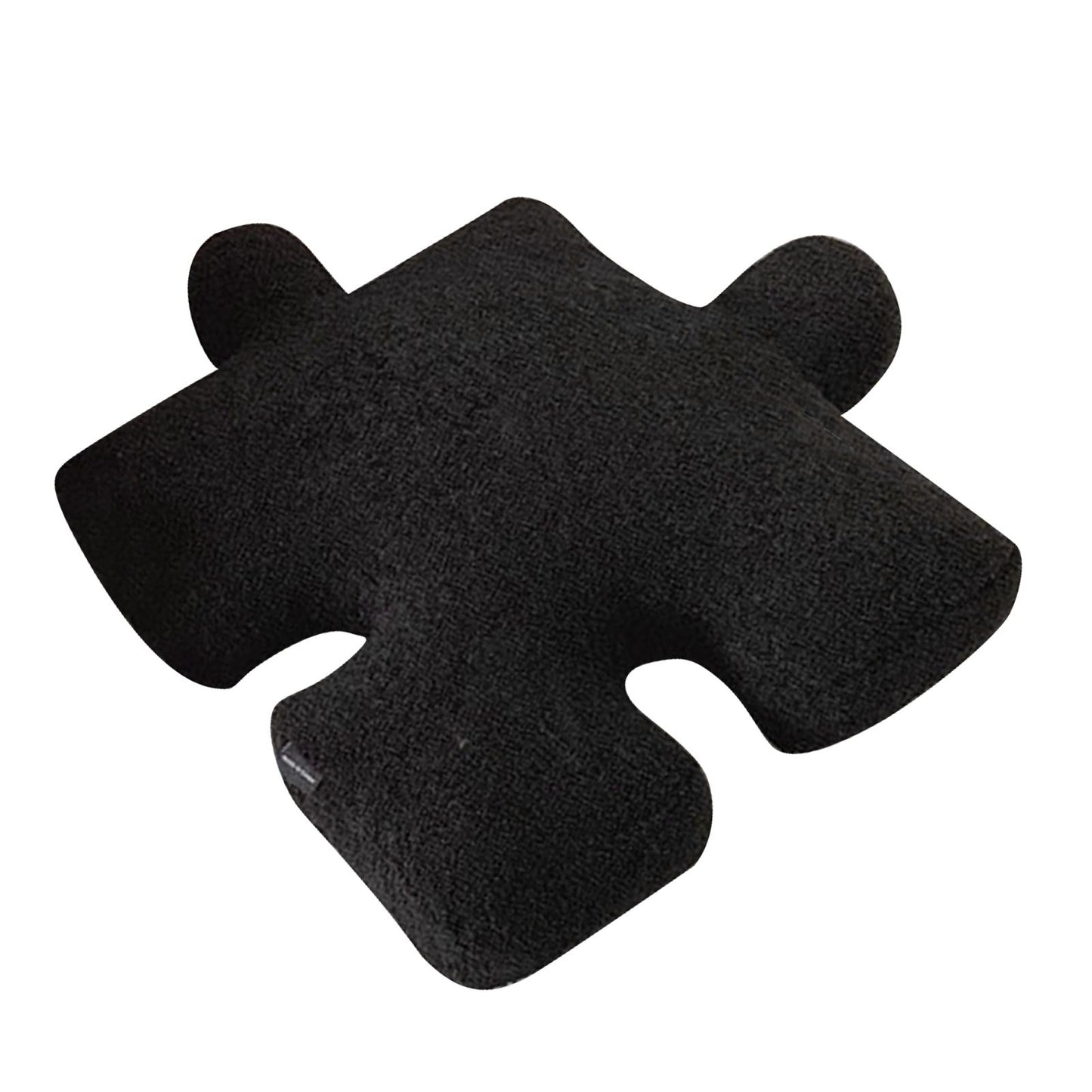 Plush Throw Pillow Ultra Soft Cushion Puzzle Special Shaped for Sofa Bed Window Home Decor Black