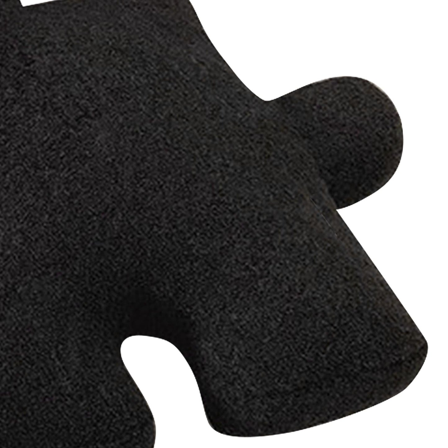 Plush Throw Pillow Ultra Soft Cushion Puzzle Special Shaped for Sofa Bed Window Home Decor Black