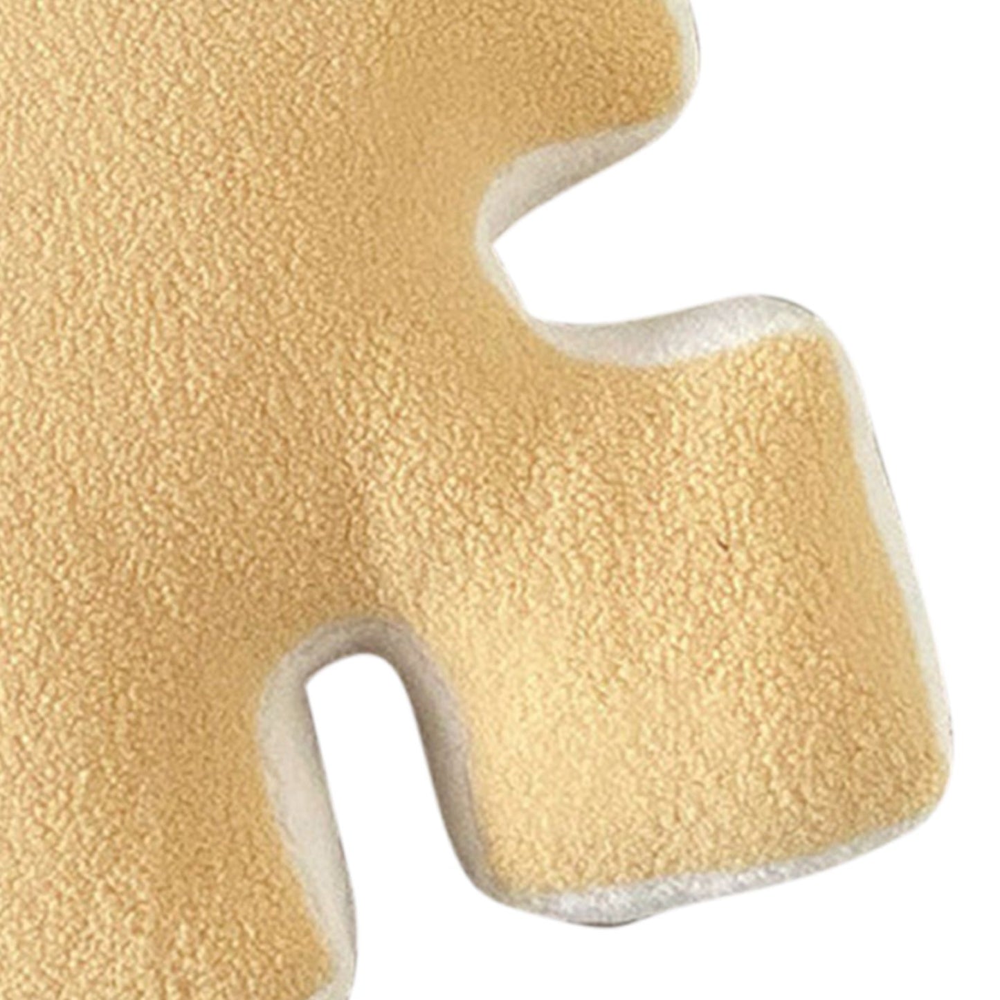 Plush Throw Pillow Ultra Soft Cushion Puzzle Special Shaped for Sofa Bed Window Home Decor Yellow