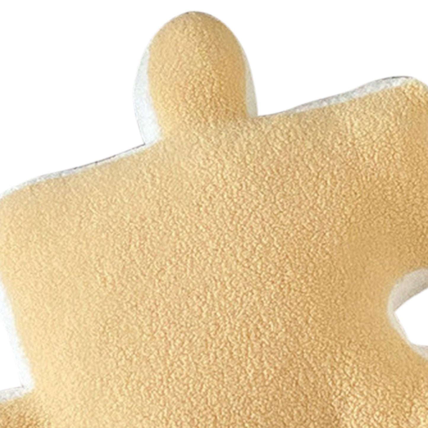 Plush Throw Pillow Ultra Soft Cushion Puzzle Special Shaped for Sofa Bed Window Home Decor Yellow