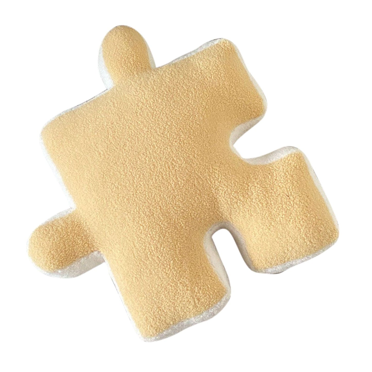 Plush Throw Pillow Ultra Soft Cushion Puzzle Special Shaped for Sofa Bed Window Home Decor Yellow